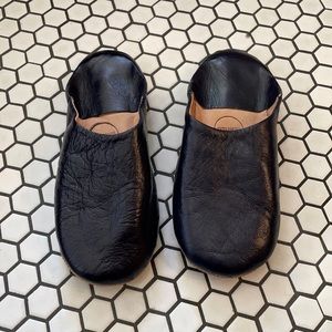 Moroccan Babouche Slippers - Indigo